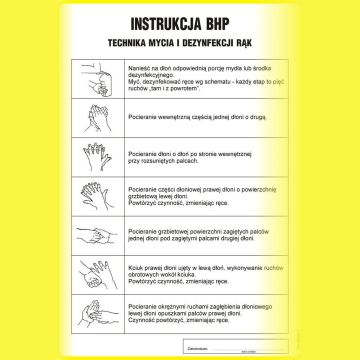 Instruction of hand washing and disinfection
