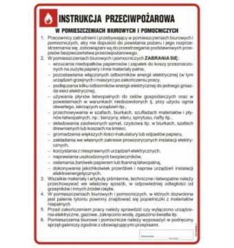DB005 Fire safety instructions for office and auxiliary rooms