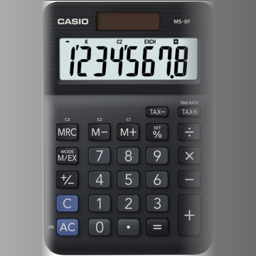 Office calculator 8-digit black CASIO MS-8F