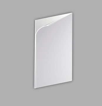 U"-ficka 0,3 mm PVC 72x95 mm antireflexbehandlad