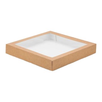 Sushi box kartonowy kraft z okienkiem 320x320x50 mm 50 szt. OP-36