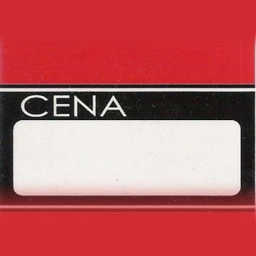 Price laminated large red A7 10x7.5cm