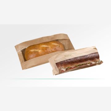 Torba szara 290/150/60 okno z mikroperforacją, bez nadruku, cena za opakowanie 1000szt