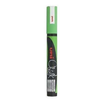 Marker kredowy UNI CHALK PWE-5M zielony okrągła końcówka - grubość linii pisania: 1,8 – 2,5 mm (k/6)