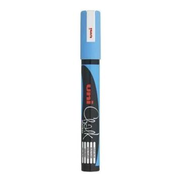 Marker kredowy UNI CHALK PWE-5M niebieska okrągła końcówka - grubość linii pisania: 1,8 – 2,5 mm (k/6)