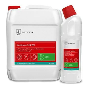 Mediclean 320 WC 750ml - żel do mycia i odkamieniania powierzchni sanitarnych