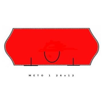 Tape for labelling machines METO1 26x12 red
