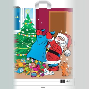 Reusable bags HOLIDAY 39x45cm -2 op. 50pcs SANTA+CHRISTMAS TREE 35µm (k/10)