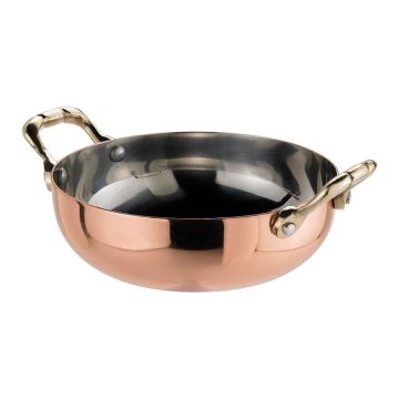 Mini-rondelek miedziowany śr. 13 cm h. 4,25 cm ze stali nierdzewnej