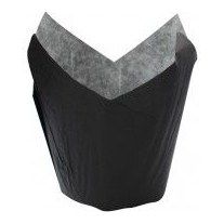 Baking cups Tulip black