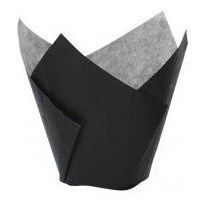 Baking cups Tulip black 150x150x45mm, 120pcs. (10)