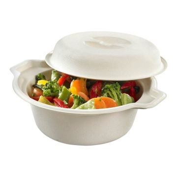Sugar cane bowl with lid, 750 ml
