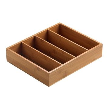 Bamboo container for sachets/cutlery