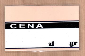 Cena laminowana duża A8 kolor -pomarańczowy