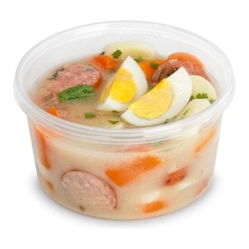 PRESTIPACK 750ml transparent soup container, a50pcs.
