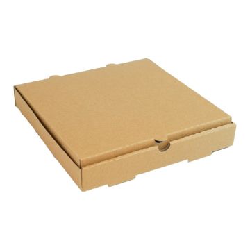 Pizza boxes 26x26cm, 100pcs straight corners h=4cm, grey-grey Wave E TnP
