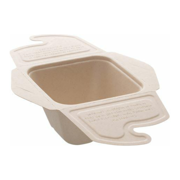 BePulp Meal Box from Reed To Go 500ml op.150pcs (k/2) 13x13x7cm, Sabert