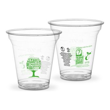 Kubki PLA fi 96mm 200ml Green Tree biodegradowalne, SUP op. 50 szt.