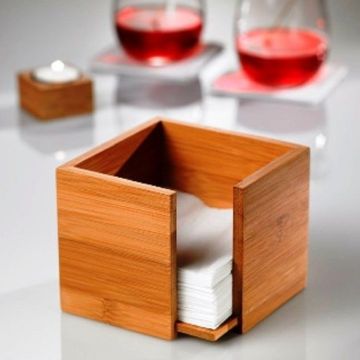 Bamboo napkin dispenser