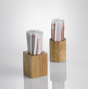 Toothpick holder Chili, round bamboo, dia 3.5x4.5h, 6 pcs. (k/12)