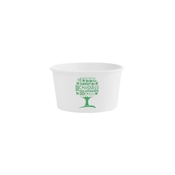 Green Tree paper container 350ml 25pcs diameter 115mm biodegradable soups, salads, ice cream (k/20) 12oz