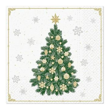 Serwetki 33x33cm PAW GWIAZDKA op.20szt (k/12) Frosty Tree