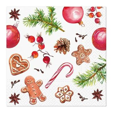 33x33 cm “PAW GWIAZDKA” Napkins, pack of 20 (case of 12) Homemade Sweets