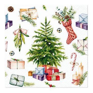 PAW Christmas Napkins, 33x33cm a.20pcs. Christmas at Home