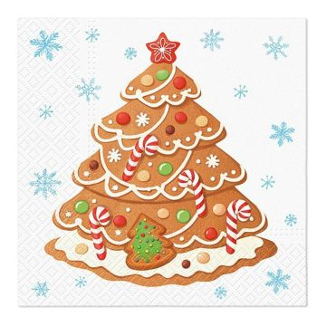 33x33 cm PAW STAR Napkins, pack of 20 (case of 12) Ginger Christmas