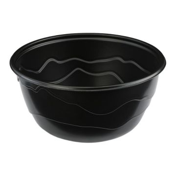 Reusable PP black 750ml bowl for ramen a.20pcs.