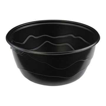 Reusable PP black 1300ml bowl for ramen a.20pcs.