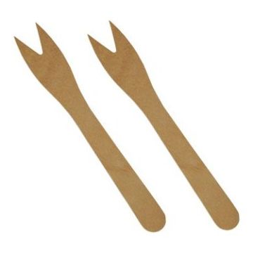 Wooden snack forks
