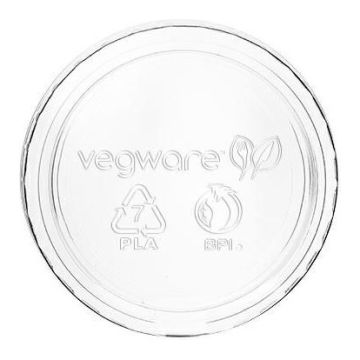 Pokrywka do sosjerki PLA śr.73mm VEGWARE 60-120ml, biodegradowalna op. 100 sztuk