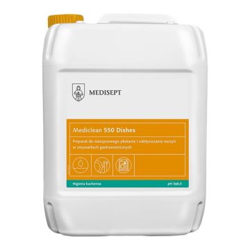 Mediclean 550 Dishes  5L - płyn do płukania i nabłyszczania naczyń w zmywarkach 