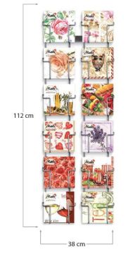 Krata na serwetki MAKI/DAISY, ścienna 2rz.x6 przegr. 1 przegr.= 5-6op. 60op.