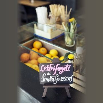 Chalkboard on a wooden easel