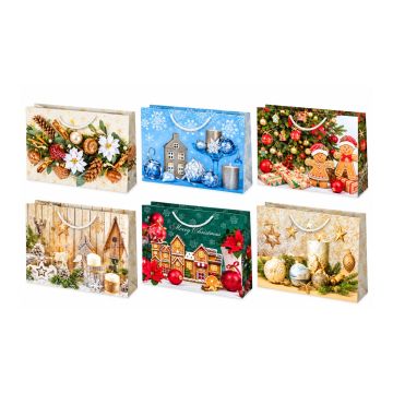 Decorative bags T6 Christmas set 33, 30/23cm, pack of 10pcs.