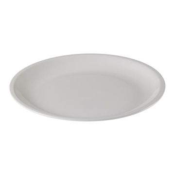 Round white melamine plate, 23 cm diameter, 1 piece (pack of 60)
