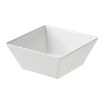 Square bowl 17.7 x 17.7 x 8.3 cm, white, melamine, 1 piece (pack of 24)