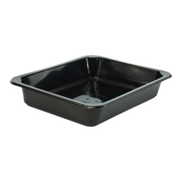 Pojemnik cateringowy do zgrzewu niedzielony czarny PP 750 ml