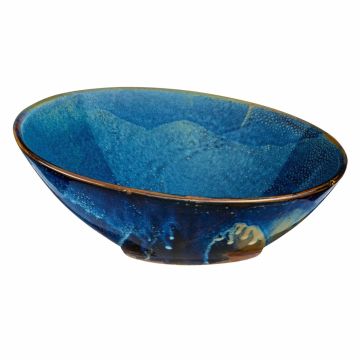 Diagonal buffet bowl, 30.5 cm diameter, DEEP BLUE - VERLO