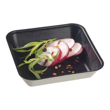 Kanopee tacka sushi czarna 100x100x20 mm 50 szt.