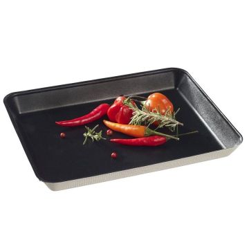 Tacka sushi Kanopee z trzciny cukrowej czarna 200x150x20 mm 50 szt.