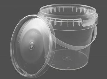 Wiaderko 0,6L transparentne + pokrywka op.100 kpl. W-6