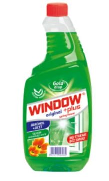 WINDOW +Plus Spring Flower 750ml - window cleaner alcohol and vinegar (spare)