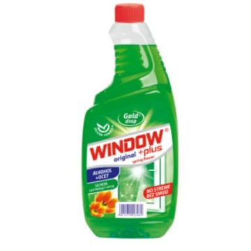 WINDOW +Plus Spring Flower 750ml - window cleaner alcohol and vinegar (spare)