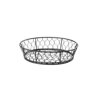 Basic oval basket black 230x180x60 mm