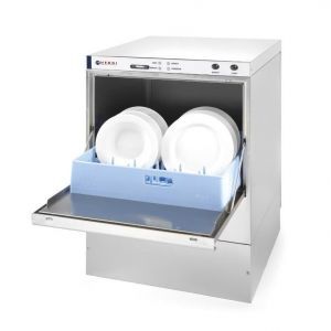 Dishwasher for dishes 50x50 - electromechanically controlled - 400 V with detergent dosing device