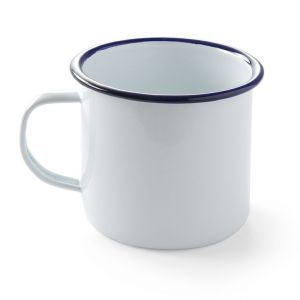 Enamel mug with handle ø90(H)80 360 ml - code 621295