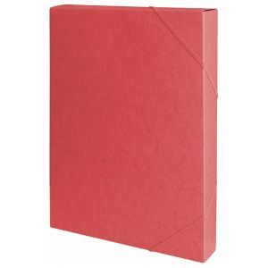 Elasticated box file, OFFICE PRODUCTS, pressboard, A4/40, 450gsm, red
